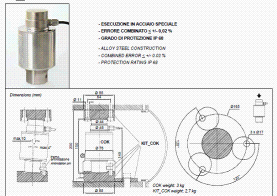 COK-50000kg,COK-50000kg称重传感器