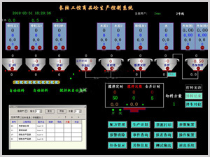 混凝土配料系统工作原理示意