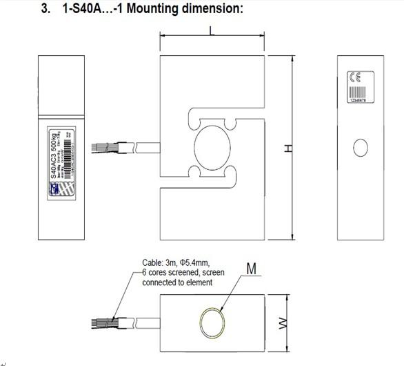  S40A/500KG称重传感器