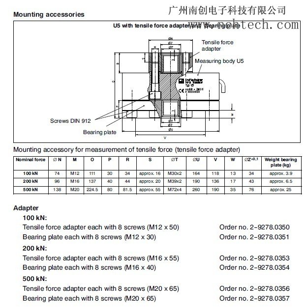 德国hbm U10M/力传感器