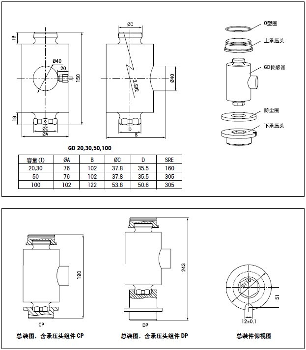 梅特勒托利多GD-200称重传感器