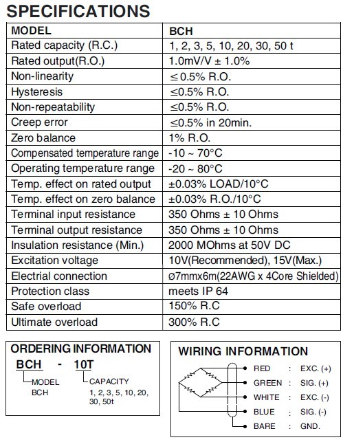 BCH-10T称重传感器