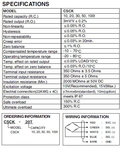 CSCK-10T称重传感器