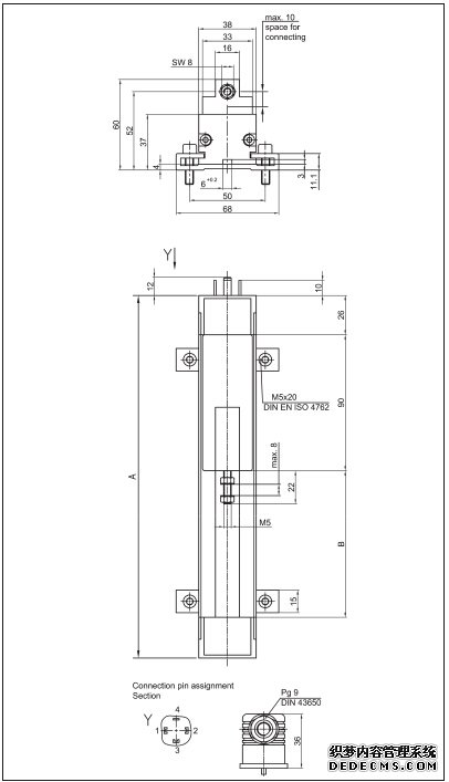  德国Novotechnik  TLH-450位移传感器产品尺寸