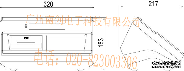 XK3190-DS8称重显示器产品尺寸