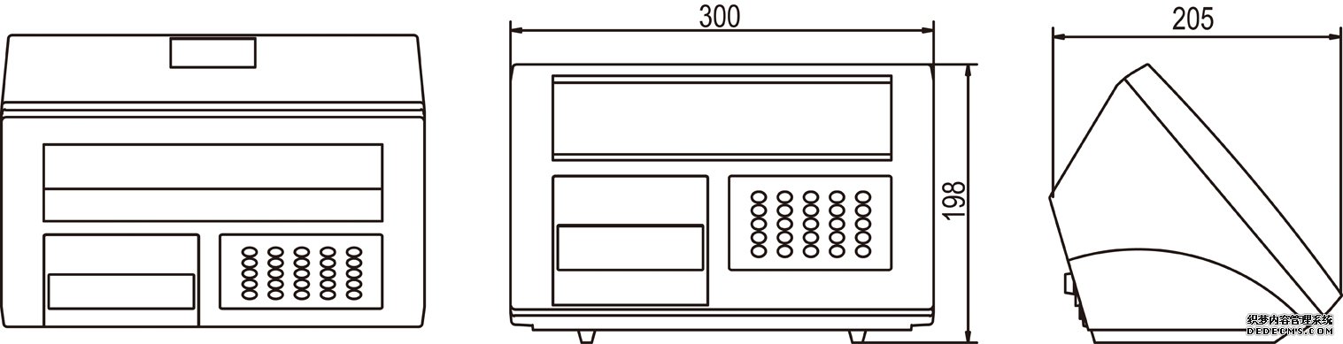 耀华XK3190—DS3Q 数字称重显示控制器产品尺寸