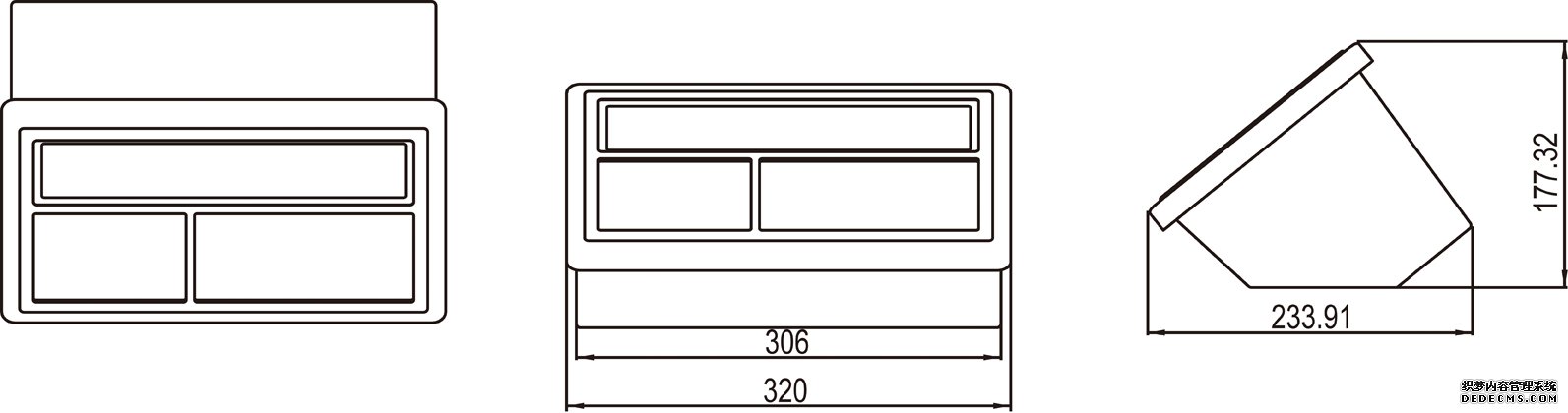 耀华XK3190-A9+称重仪表产品尺寸