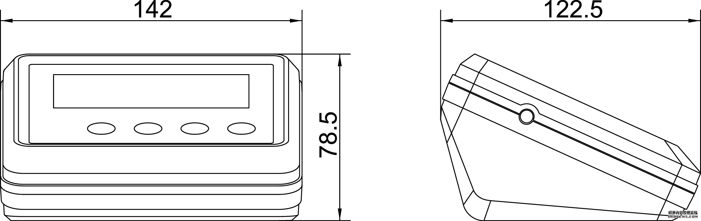耀华XK3190-T12E台秤仪表产品尺寸