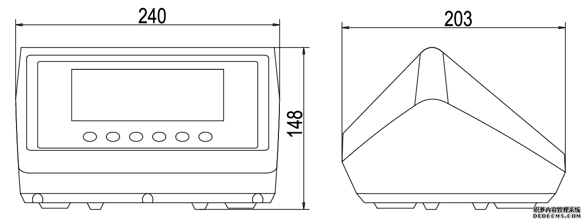 耀华XK3190-A28E台秤仪表产品尺寸