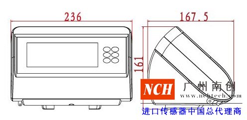  耀华XK3190—A27E台秤仪表产品尺寸