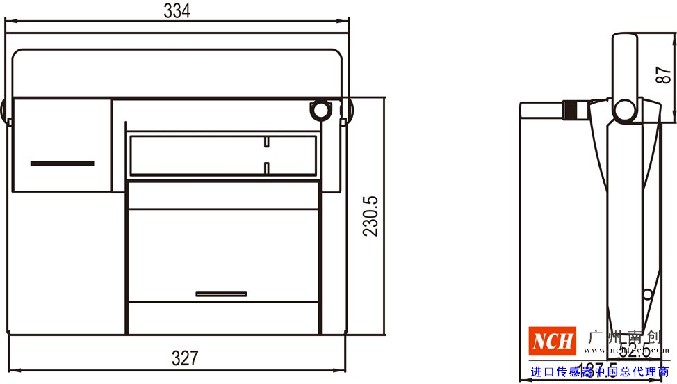 XK3190—H2B称重仪表产品尺寸