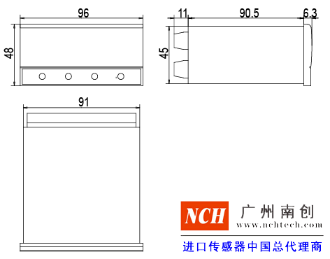 XK3190-C802控制仪表产品尺寸