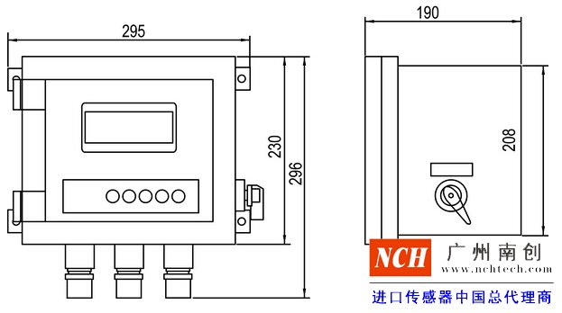 XK3190—BXA12E称重仪表产品尺寸