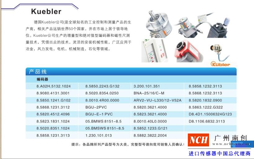  KUBLER编码器产品线